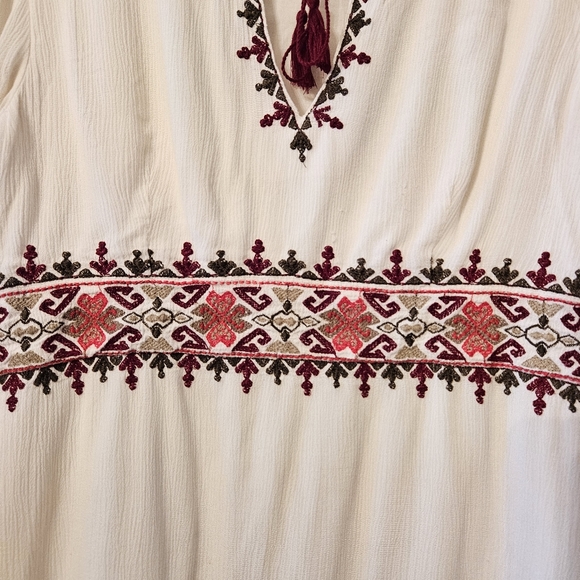 Sanctuary Azita Bohemian Embroidery Bell Sleeves Mini Dress Size 8. - Picture 8 of 15